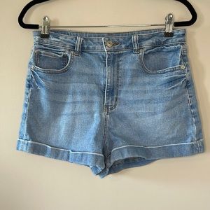 American Eagle Stretch Jean Mom Shorts High Rise Size 8